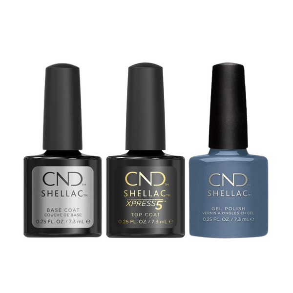CND - Shellac Xpress5 Combo - Base, Top & Denim Patch (0.25 oz)