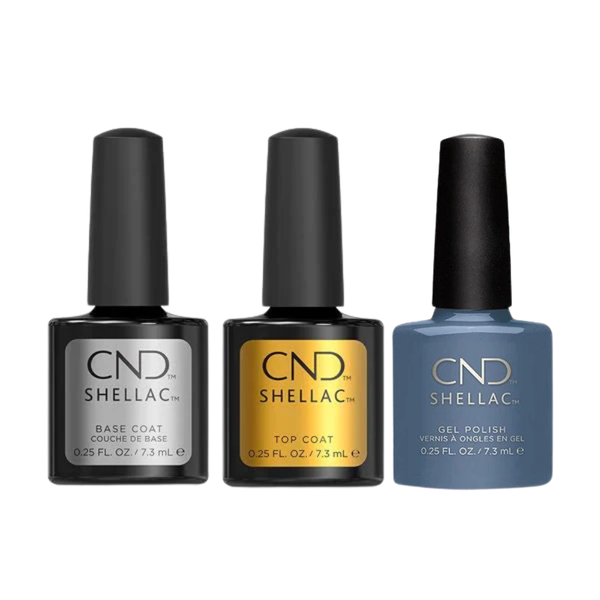 CND - Shellac Combo - Base, Top & Denim Patch