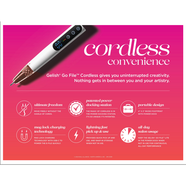 Gelish - Go File Wireless E-File - Aqua Marine