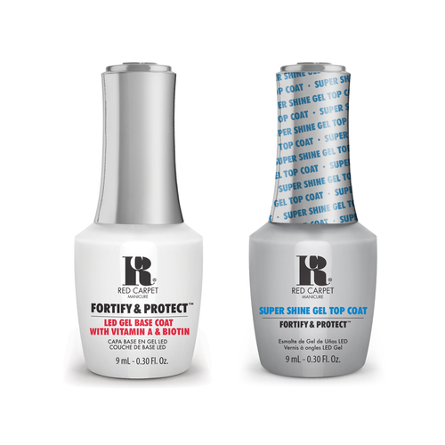 Red Carpet Manicure - Fortify & Protect Combo - Base Coat and Super Shine Top Coat 0.3 oz