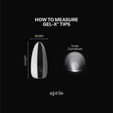 Apres - neutrals gel-x tips 2.0 - chloe natural square short (150 pcs)