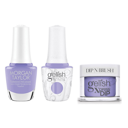 Gelish, Morgan Taylor & Dip Combo - Can't Burst My Bubble