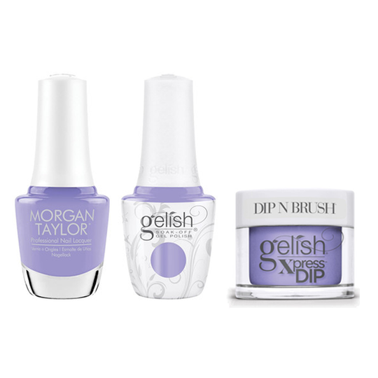 Gelish, Morgan Taylor & Dip Combo - Can't Burst My Bubble