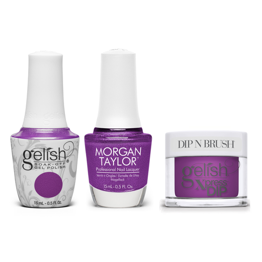 Gelish, Morgan Taylor & Dip Combo - Berrylicious Bliss