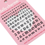 Daily Charme - Nail Art Sticker - Gothic Letters