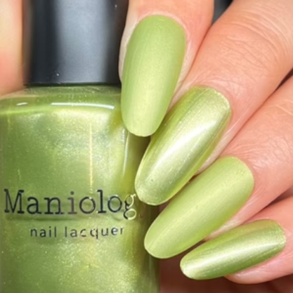 Maniology - Stamping Nail Polish - Satin Slumber: Velvet Eyemask (P180) - Green Smooth Metallic