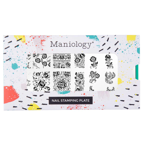 Maniology - Stamping Plate - Gzhel Roses - M674
