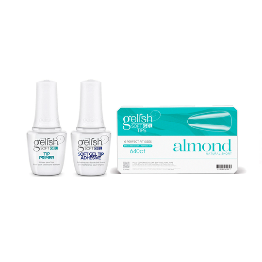 Gelish - Soft Gel Tips & Duo - Natural Medium Almond