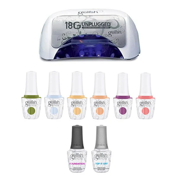 Gelish In Frame Fall Combo - Collection Gel Kit & 18G Light Plus Unplugged