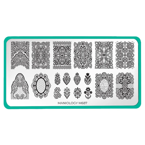Maniology - Stamping Plate - Heritage Lace (M687)