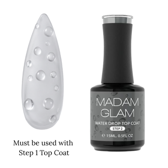 Madam Glam - Gel Polish - Lunar Tears - Transparent 3D Water Drop - Step 2