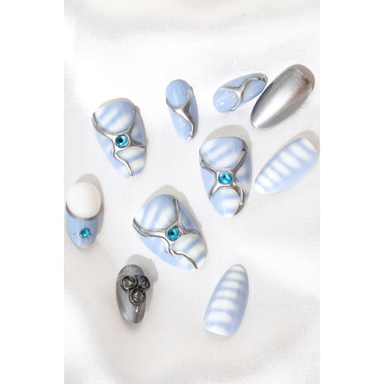 Never Have I Ever x Katseye - Bel Air – Short Almond Press-On Nails
