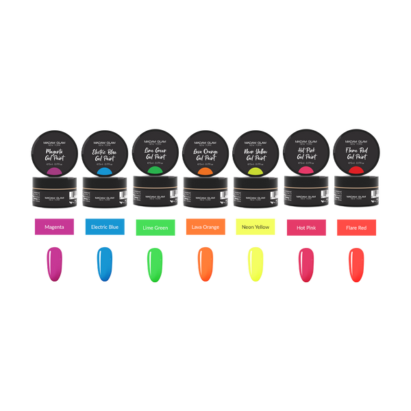 Madam Glam - Neon Art Gel Paints Bundle