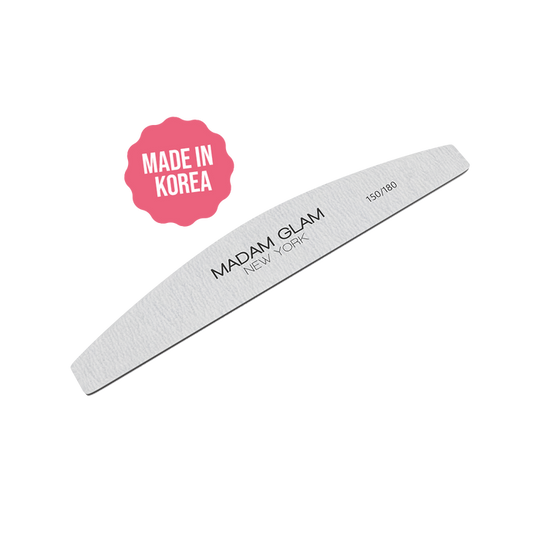 Madam Glam - Nail File - Half Moon Shape 150/180 Grit