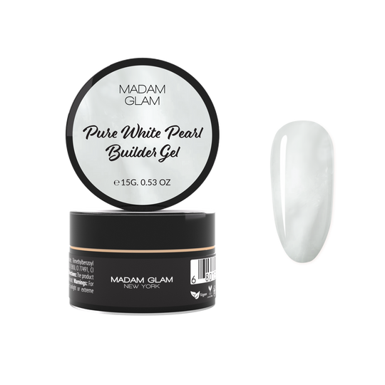 Madam Glam - Builder Gel - Pure White Pearl