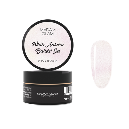 Madam Glam - Builder Gel - White Aurora