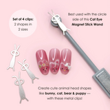 Daily Charme - Magnetic Cat Eye Animal Line Metal Chip Set