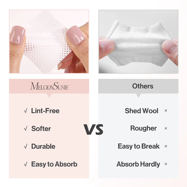 MelodySusie - 1050 Pcs Lint Free Nail Wipes