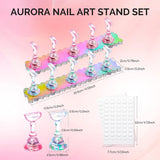 MelodySusie - 2 Sets Acrylic Magnetic Nail Stand