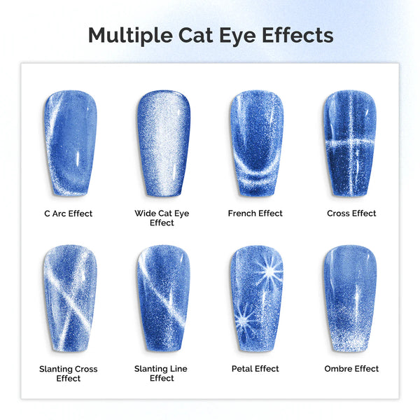 MelodySusie - 5 In 1 Multifunctional Cat Eye Gel Nail Polish Magnet - Black