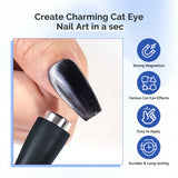 MelodySusie - 5 In 1 Multifunctional Cat Eye Gel Nail Polish Magnet - Black