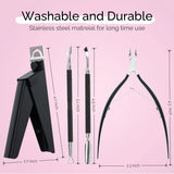 MelodySusie - Acrylic Nail Clippers 4 In 1 Kit - Black