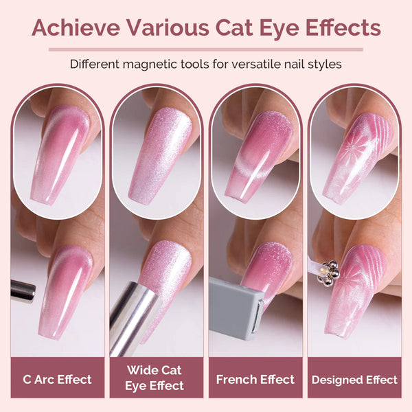 MelodySusie - Cat Eye Gel Nail Polish Magnets Set 12 Pcs