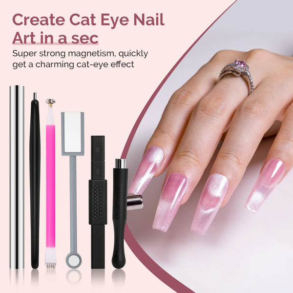 MelodySusie - Cat Eye Gel Nail Polish Magnets Set 12 Pcs