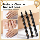 MelodySusie - Nail Art Pens Set Chrome Metallic 3 Colors