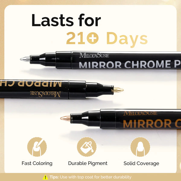 MelodySusie - Nail Art Pens Set Chrome Metallic 3 Colors