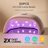 MelodySusie - New Upgraded P-Plus30Gt Rechargeable Cordless Uv/Led Nail Lamp - Pink