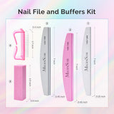 MelodySusie - Professional Nail Files And Buffers 16Pcs Kit - 100/180 Grit