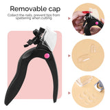 MelodySusie - Rotary Adjustable Stainless Steel Acrylic Nail Clippers - Black