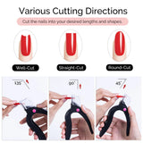 MelodySusie - Rotary Adjustable Stainless Steel Acrylic Nail Clippers - Black