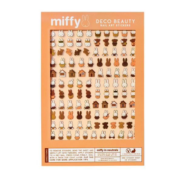 Deco Beauty - Nail Art Stickers - Miffy In Neutrals