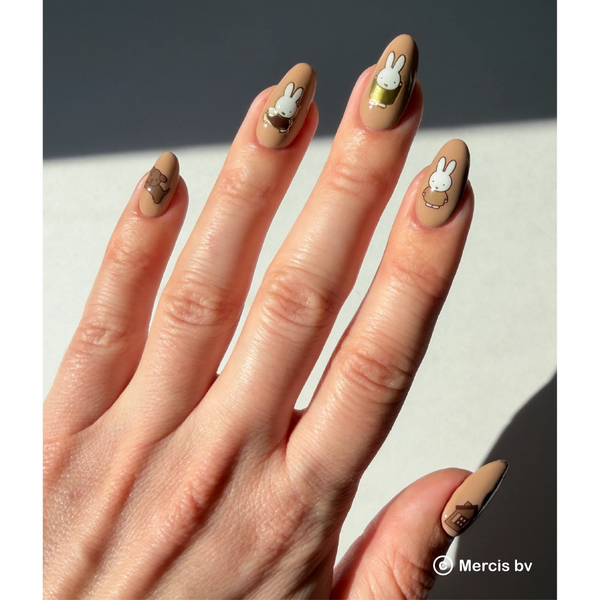 Deco Beauty - Nail Art Stickers - Miffy In Neutrals
