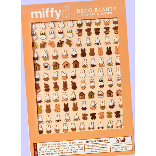 Deco Beauty - Nail Art Stickers - Miffy In Neutrals