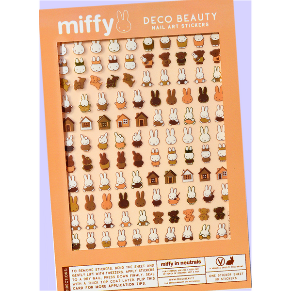 Deco Beauty - Nail Art Stickers - Miffy In Neutrals