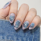 Maniology - Stamping Plate - Morning Glory (M666) - Nail Stamping Plate