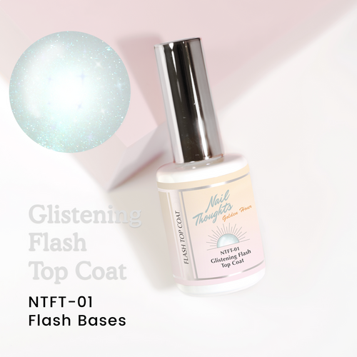 Nail Thoughts Color Gel - Glistening Flash Top Coat Gel - #NTFT