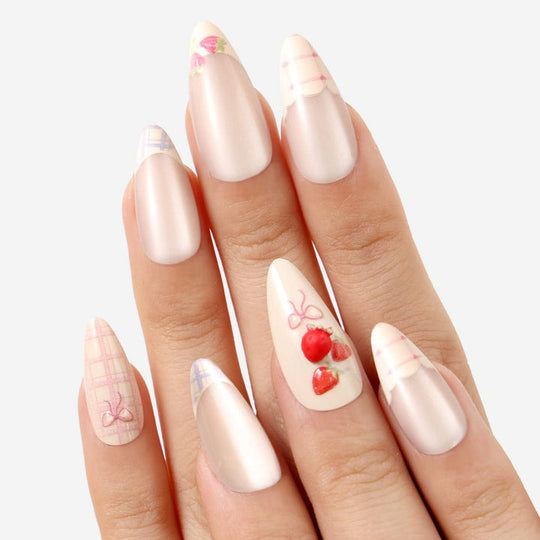 Never Have I Ever - Floral Femme - Almond Press-On Nails