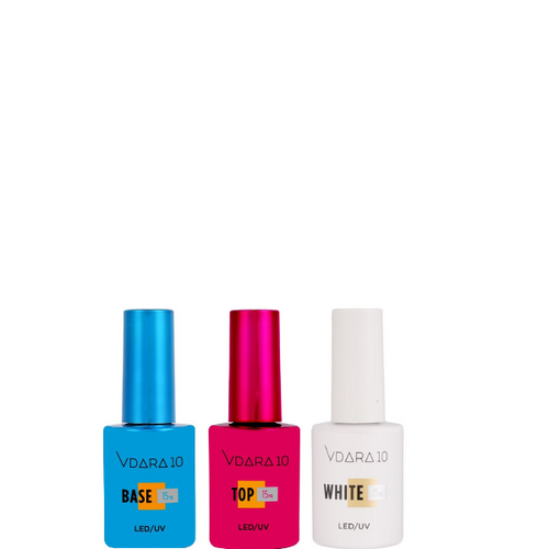 Vdara10 - Gel Combo - Top, Base, & White 0.5 oz (3pcs)
