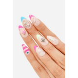 Never Have I Ever x Katseye - Pinky Up – Almond Press-On Nails
