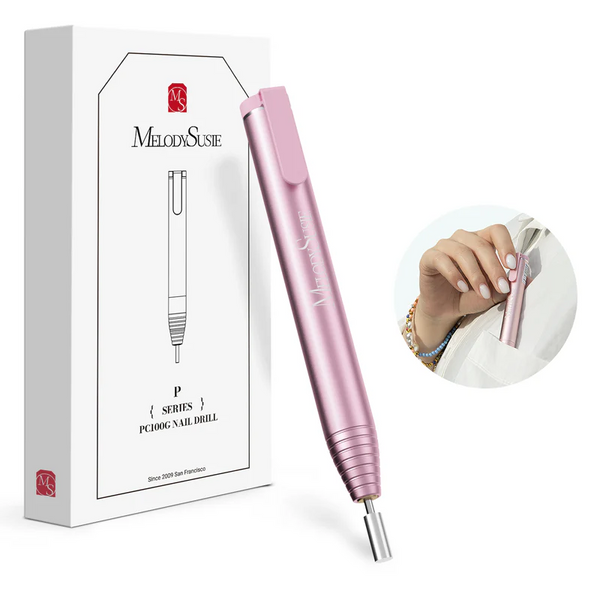 MelodySusie - PocketNail PC100G Pen-Shaped Portable Rechargeable Nail Drill 20,000 RPM - Cotton Candy Pink