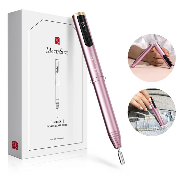 MelodySusie - PocketNail PC100G Pen-Shaped Portable Rechargeable Nail Drill 20,000 RPM - Cotton Candy Pink