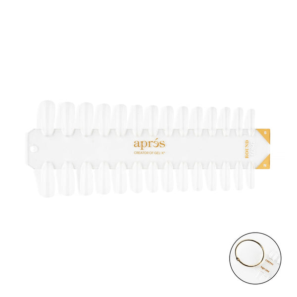 Apres - Gel-X Tip Swatch: Natural/Sculpted Round Long