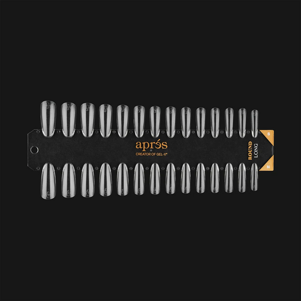 Apres - Gel-X Tip Swatch: Natural/Sculpted Round Long