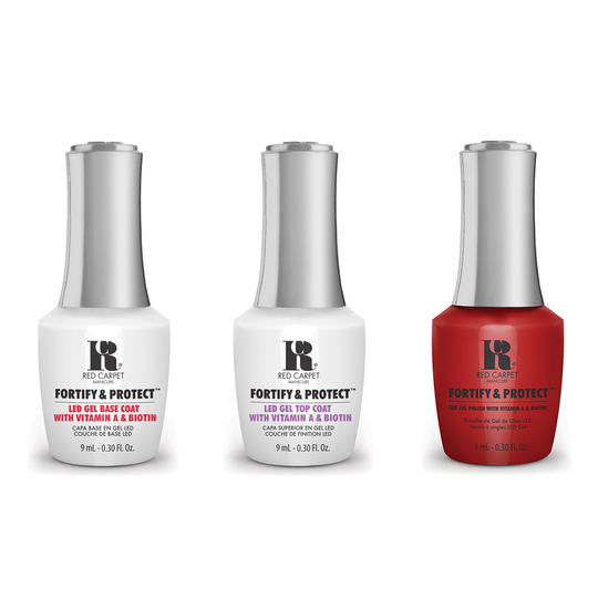Red Carpet Manicure - Fortify & Protect Combo - Base, Top & All Bundled Up 0.3 oz