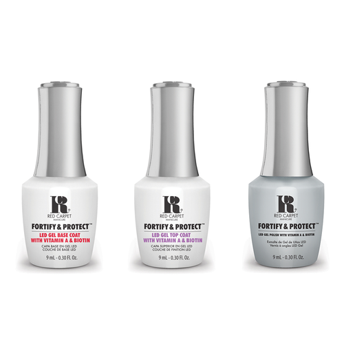 Red Carpet Manicure - Fortify & Protect Combo - Base, Top & A New Start 0.3 oz