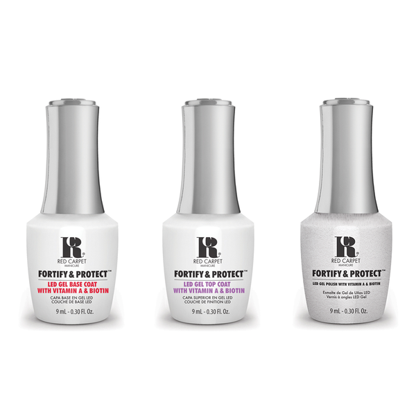 Red Carpet Manicure - Fortify & Protect Combo - Base, Top & Co-Starring Color 0.3 oz